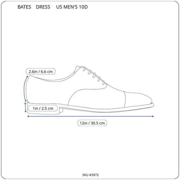 Bates Mens High Gloss Durashocks Uniform Oxford Shoe 10D (M) US E00111 NEW - Picture 6 of 14
